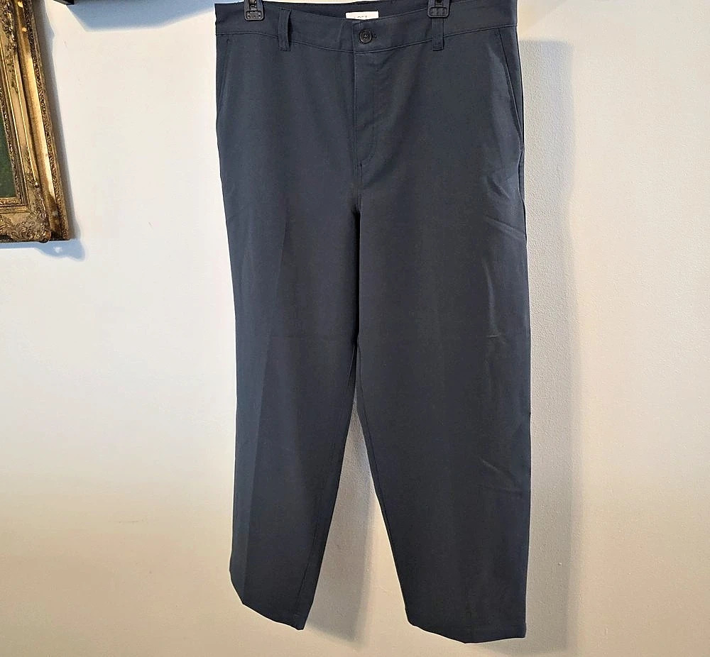 LOFT Outlet Straight Leg Trousers in Blue Size 12 Like New